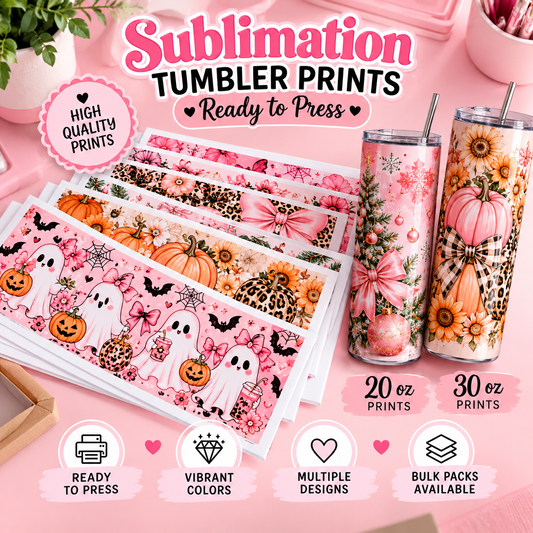Ready to Press Sublimation Tumbler Transfers – 20oz & 30oz